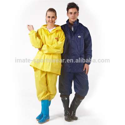 Foshan Raincoat Set Work-wear Polyester Raincoat Jacket with Wide Leg Pants