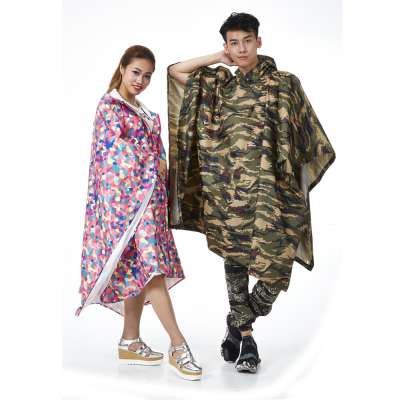 Branded Fashion Printing Full Body Light Raincoats Colorful Poncho