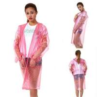 Women Transparent Plastic Ladies Girl pvc Raincoat Manufacturer