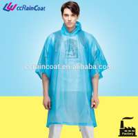 blue PVC raincoat